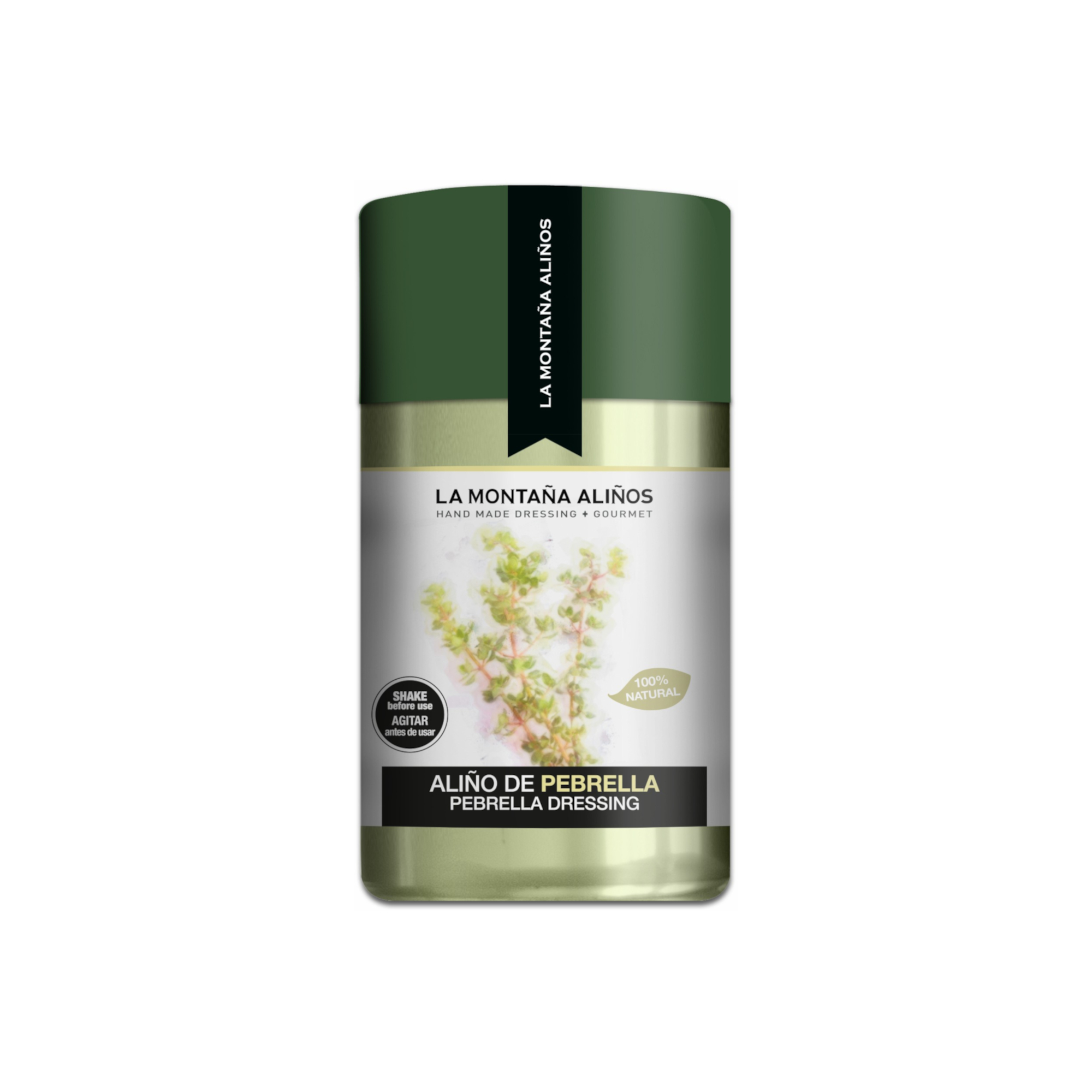 Aliño clásico de pebrella 100 % natural en tarro de cristal de 250 ml